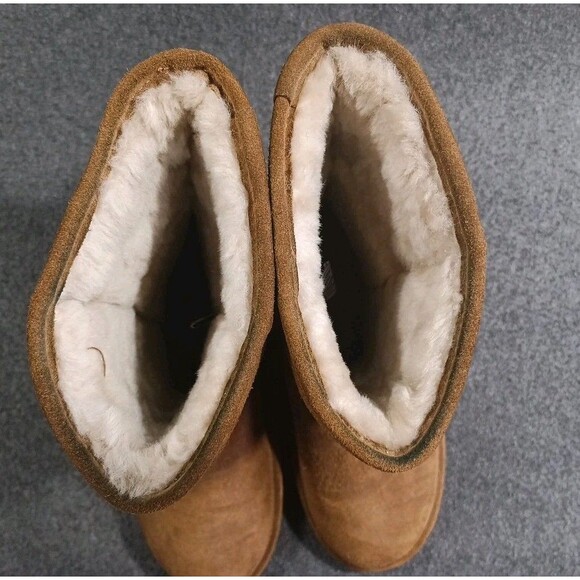 Bearpaw Emma Short Boots Womens 8 Suede Upper Sheepskin Wool Lined Pull On - Picture 6 of 15